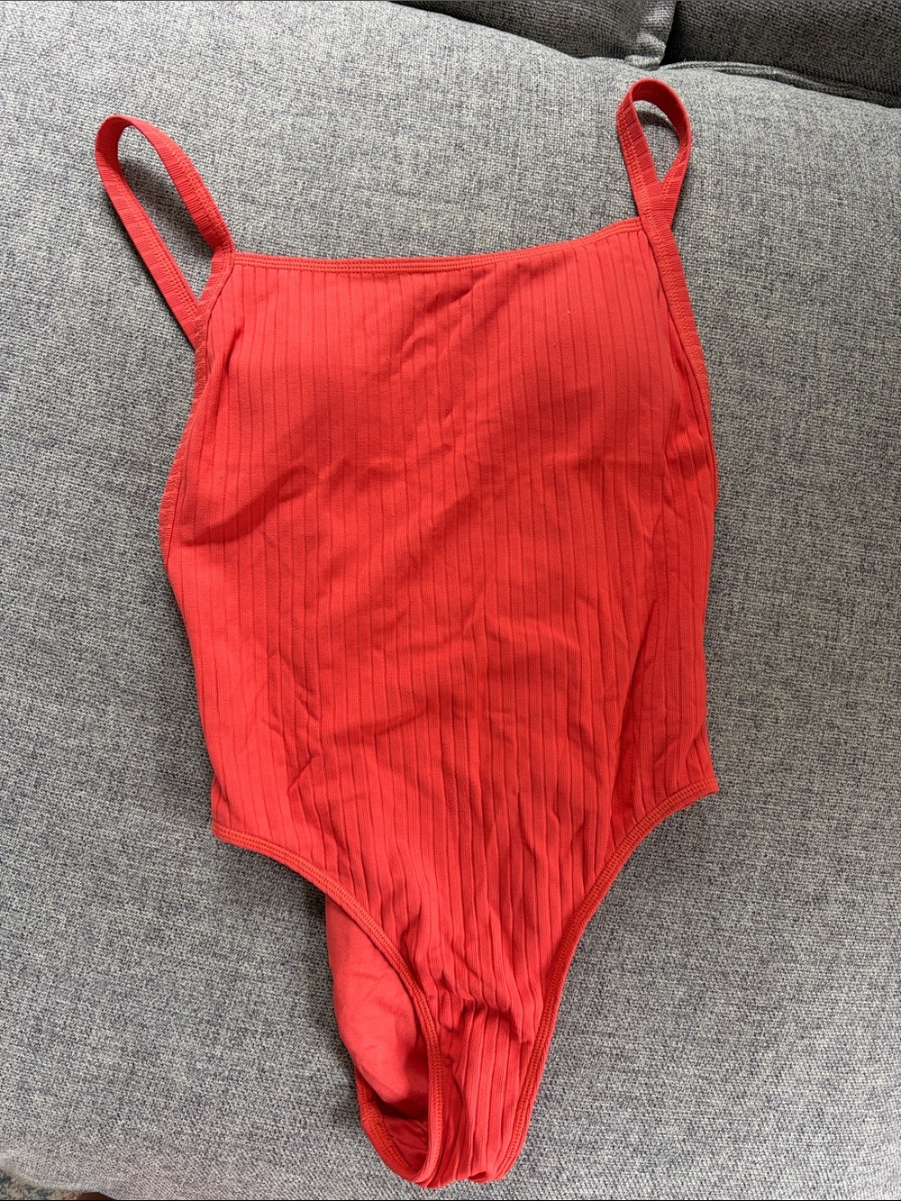 Seafolly Red Ribbed One-Piece Swimsuit